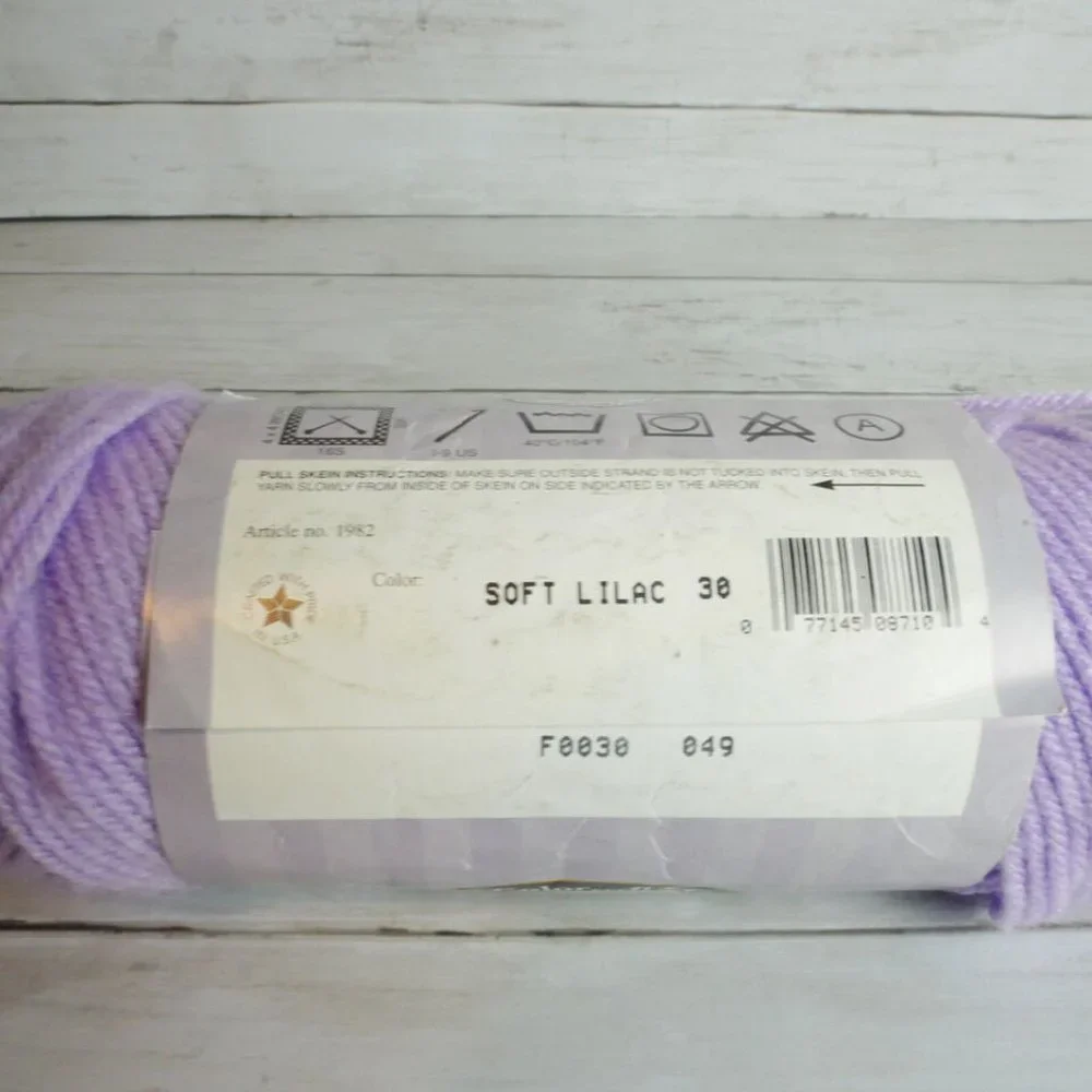 Caron Natura SOFT LILAC #30 3oz 1 Skein Yarn No Dye
